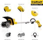 Safety switch of the garden tools cordless cultivator ensures safe operation.