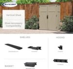 Ventilated sheds for garden tools with window to allow airflow and prevent moisture buildup.