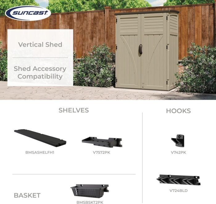 Ventilated sheds for garden tools with window to allow airflow and prevent moisture buildup.