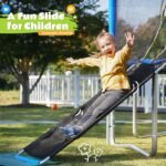 Safe jumping experience with outdoor trampoline featuring no-gap design to prevent injuries and expand the jumping area.